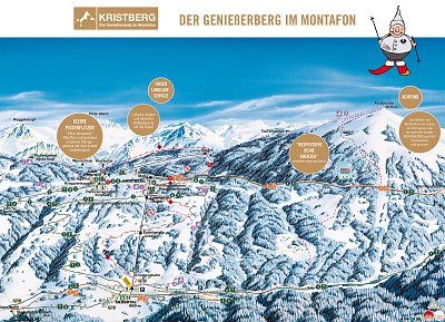 Горнолыжный курорт Montafoner Kristbergbahn - Silbertal: схема склонов