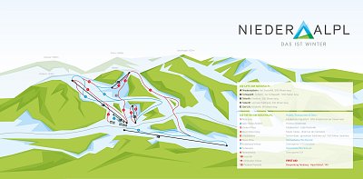 Горнолыжный курорт Niederalpl - Murzsteg: схема склонов
