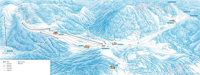 Горнолыжный курорт Skilifte Unken-Heutal: схема склонов