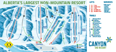 Горнолыжный курорт Canyon Ski Area: схема склонов