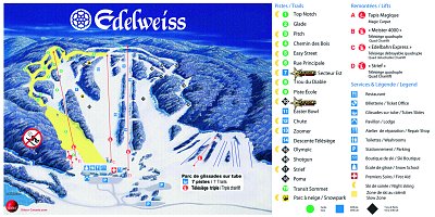 Горнолыжный курорт Edelweiss: схема склонов