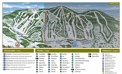 Горнолыжный курорт Mont Avila: схема склонов