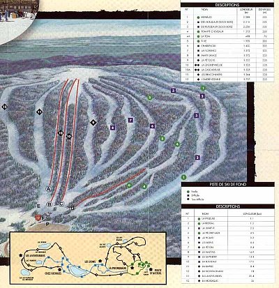 Горнолыжный курорт Mont Grand Fonds: схема склонов