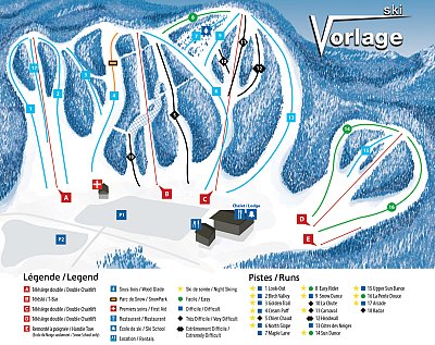 Горнолыжный курорт Ski Vorlage: схема склонов