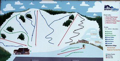Горнолыжный курорт Snow Valley Ski Club: схема склонов
