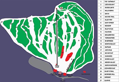 Горнолыжный курорт White Hills: схема склонов