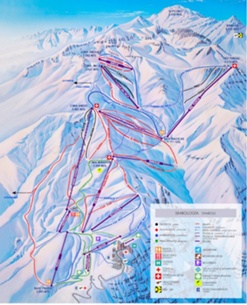 Горнолыжный курорт Valle Nevado: схема склонов
