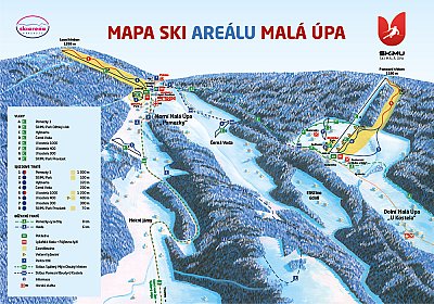 Горнолыжный курорт Mala Upa: схема склонов