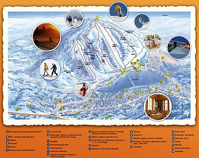 Горнолыжный курорт Уккохалла: схема склонов