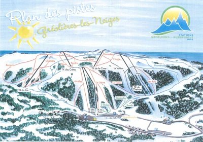 Горнолыжный курорт Greolieres-Audibergue: схема склонов