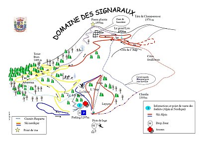 Горнолыжный курорт La Motte D'Aveillans - Domaine des Signaraux: схема склонов