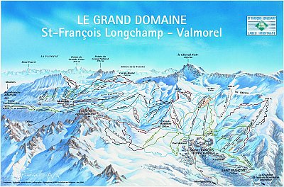 Горнолыжный курорт Saint Francois Longchamp: схема склонов