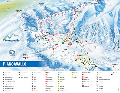 Горнолыжный курорт Piancavallo: схема склонов