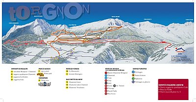 Горнолыжный курорт Torgnon: схема склонов