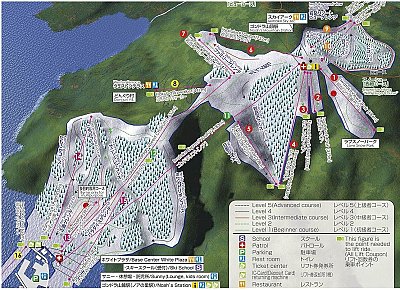 Горнолыжный курорт Хакуба Иватаке: схема склонов