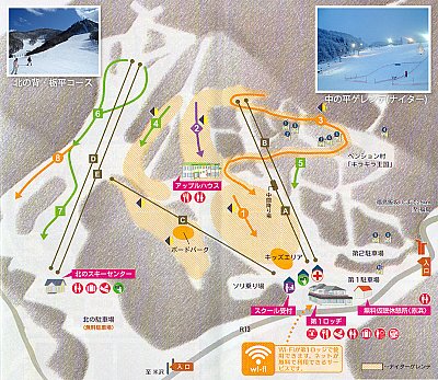 Горнолыжный курорт Йонезава: схема склонов