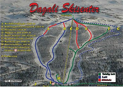 Горнолыжный курорт Dagali Skisenter: схема склонов