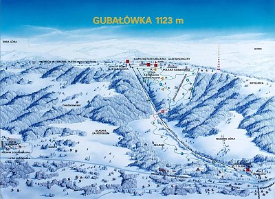 Горнолыжный курорт Gubalowka: схема склонов