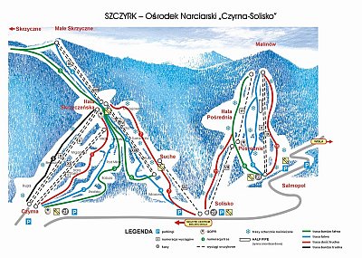 Горнолыжный курорт Щирк: схема склонов