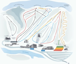 Горнолыжный курорт Бобровый Лог: схема склонов