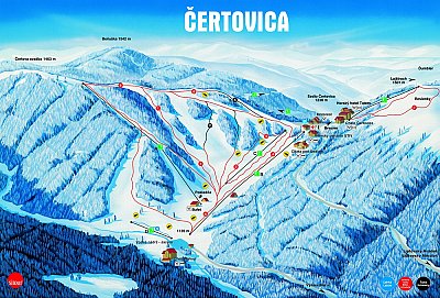 Горнолыжный курорт Certovica: схема склонов