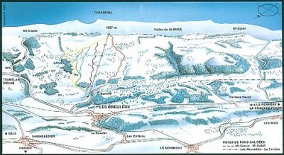 Горнолыжный курорт Les Breuleux: схема склонов