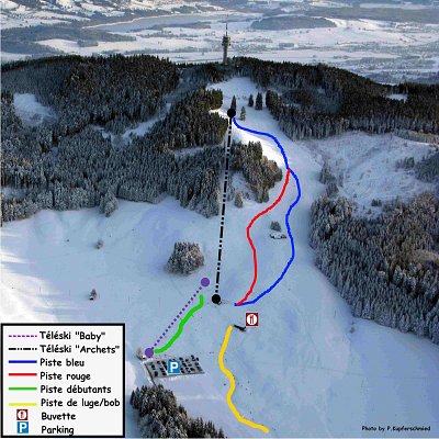 Горнолыжный курорт Mont Gibloux: схема склонов