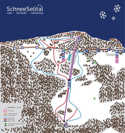 Горнолыжный курорт Schwarzenbuhl-Selital: схема склонов