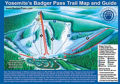 Горнолыжный курорт Badger Pass: схема склонов