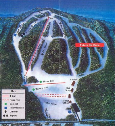 Горнолыжный курорт Bruce Mound: схема склонов