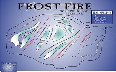 Горнолыжный курорт Frost Fire: схема склонов