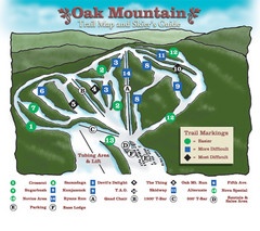 Горнолыжный курорт Oak Mountain: схема склонов