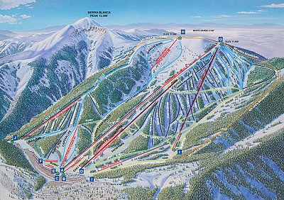 Горнолыжный курорт Ski Apache: схема склонов