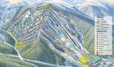 Горнолыжный курорт Ski Cooper: схема склонов