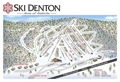 Горнолыжный курорт Ski Denton: схема склонов