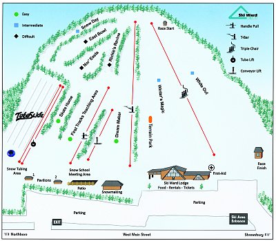 Горнолыжный курорт Ski Ward: схема склонов