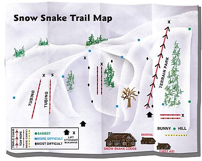 Горнолыжный курорт Snow Snake: схема склонов