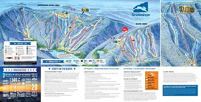 Горнолыжный курорт Snowshoe Mountain: схема склонов