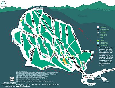 Горнолыжный курорт White Pine: схема склонов