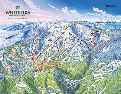 Whitefish Mountain: схема склонов