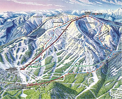 Whitefish Mountain: схема склонов