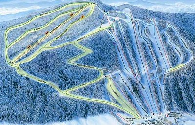 Bristol Mountain: схема склонов
