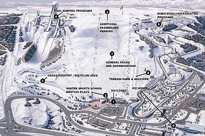 Canada Olympic Park: схема склонов