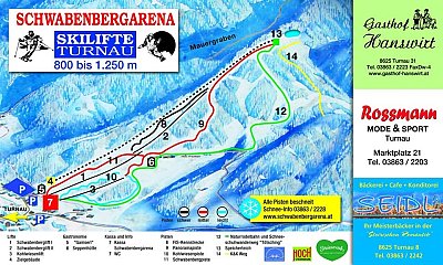 Turnau - Schwabenbergarena: схема склонов