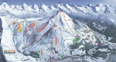 Le Grand Bornand: схема склонов