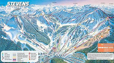 Stevens Pass: схема склонов