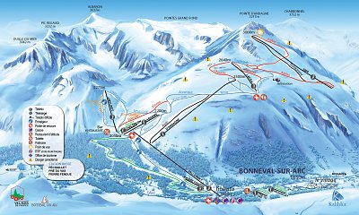Bonneval Sur Arc: схема склонов