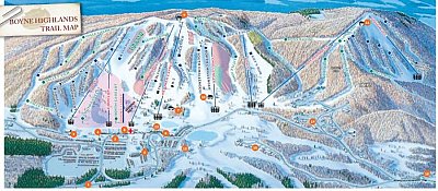 Boyne Highlands: схема склонов