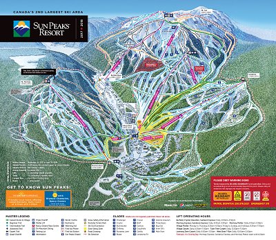 Sun Peaks: схема склонов