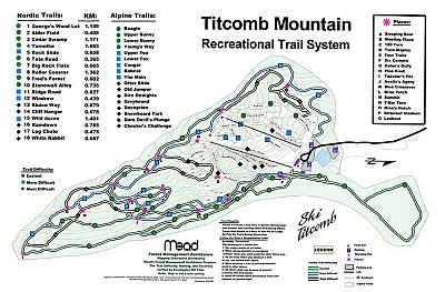 Titcomb Mountain: схема склонов